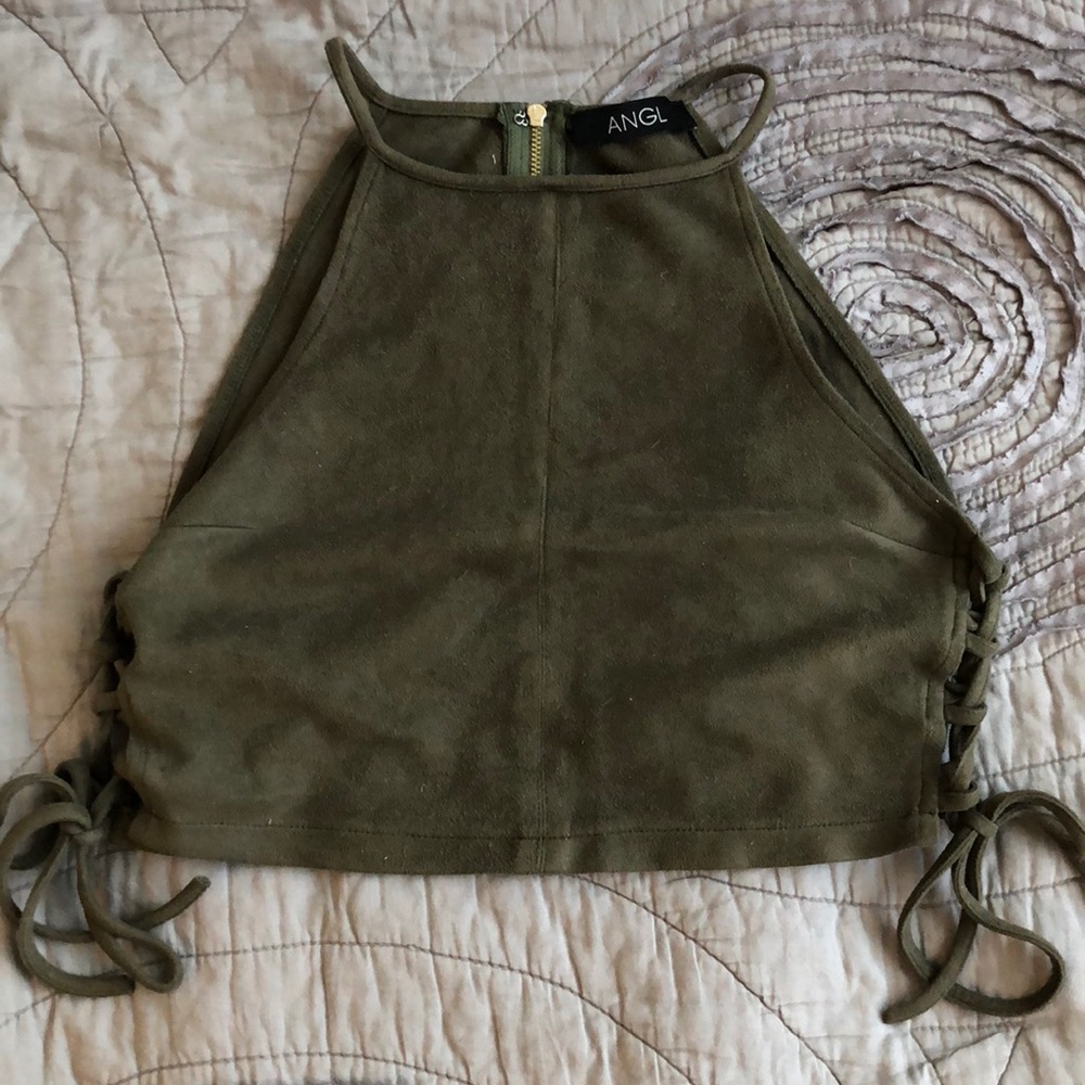 Cute Green Crop Top